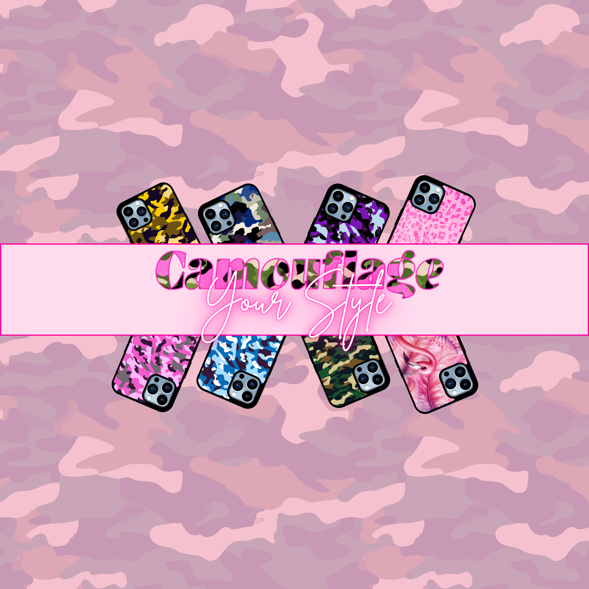 Camouflage design featuring a blend of tones and patterns, perfect for outdoor and military-inspired style.