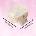 Stylish Cute Caribbean Pearl Shell With Diamond Hair Claw Clips Strong Hold featuring unique designs, perfect for adding a touch of flair to any hairstyle.