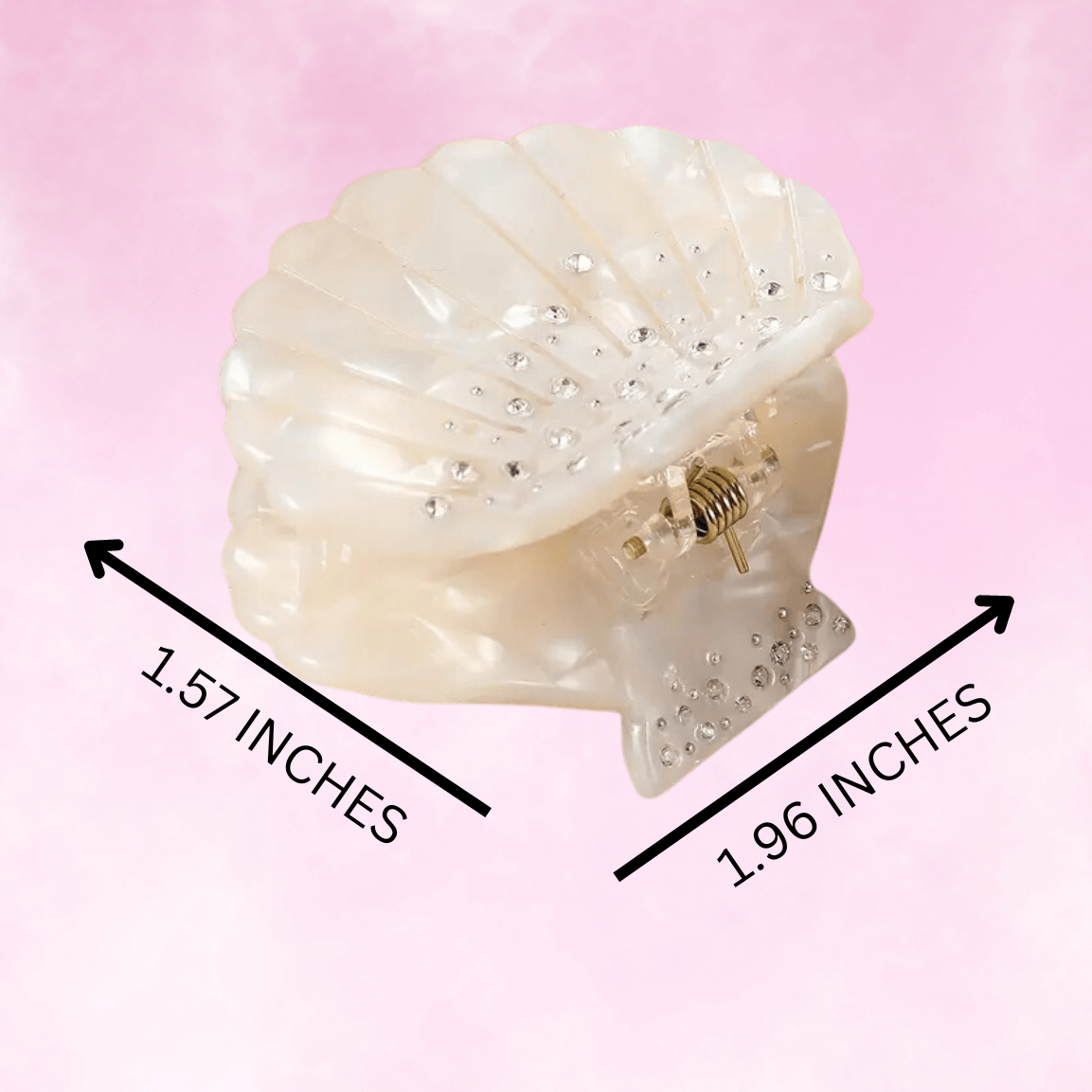 Stylish Cute Caribbean Pearl Shell With Diamond Hair Claw Clips Strong Hold featuring unique designs, perfect for adding a touch of flair to any hairstyle.