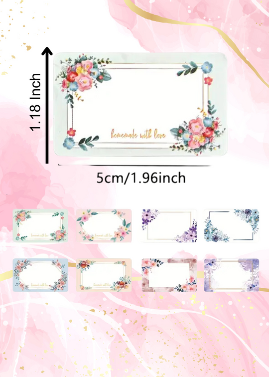 Sticky Labels Flower Stickers Self Adhesive