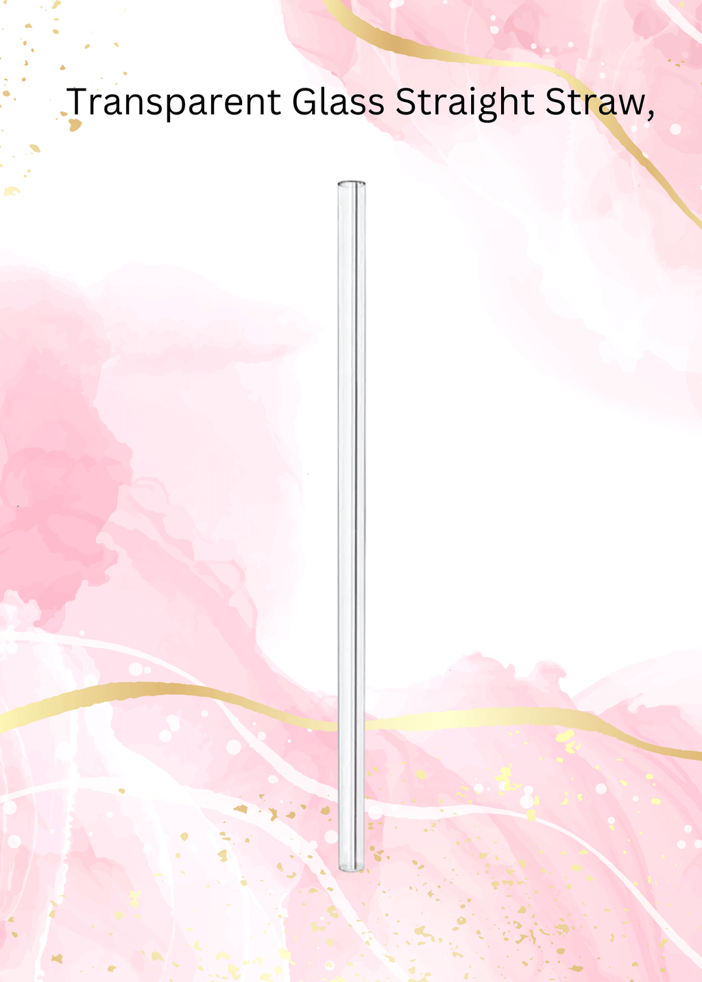 Transparent Straw Glass Curve And Straight With Cleaner Brush perfect for your preferred drink. Drink with style on any occasion.
