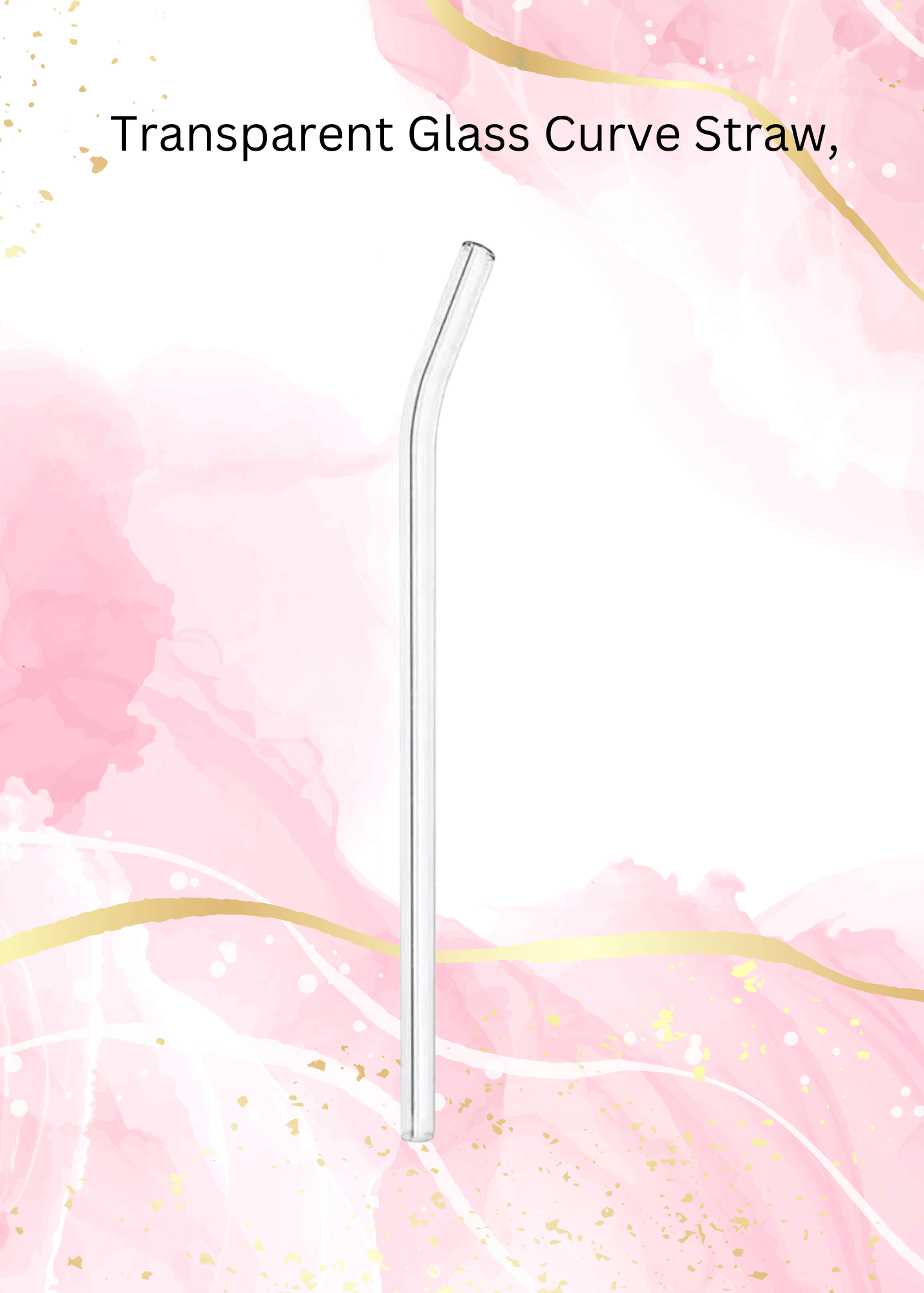 Transparent Straw Glass Curve And Straight With Cleaner Brush perfect for your preferred drink. Drink with style on any occasion.