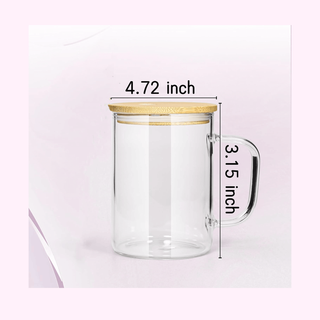 The Rock - 17oz Glass Mug With Bamboo Lid featuring unique artwork, perfect for personal style and expression.