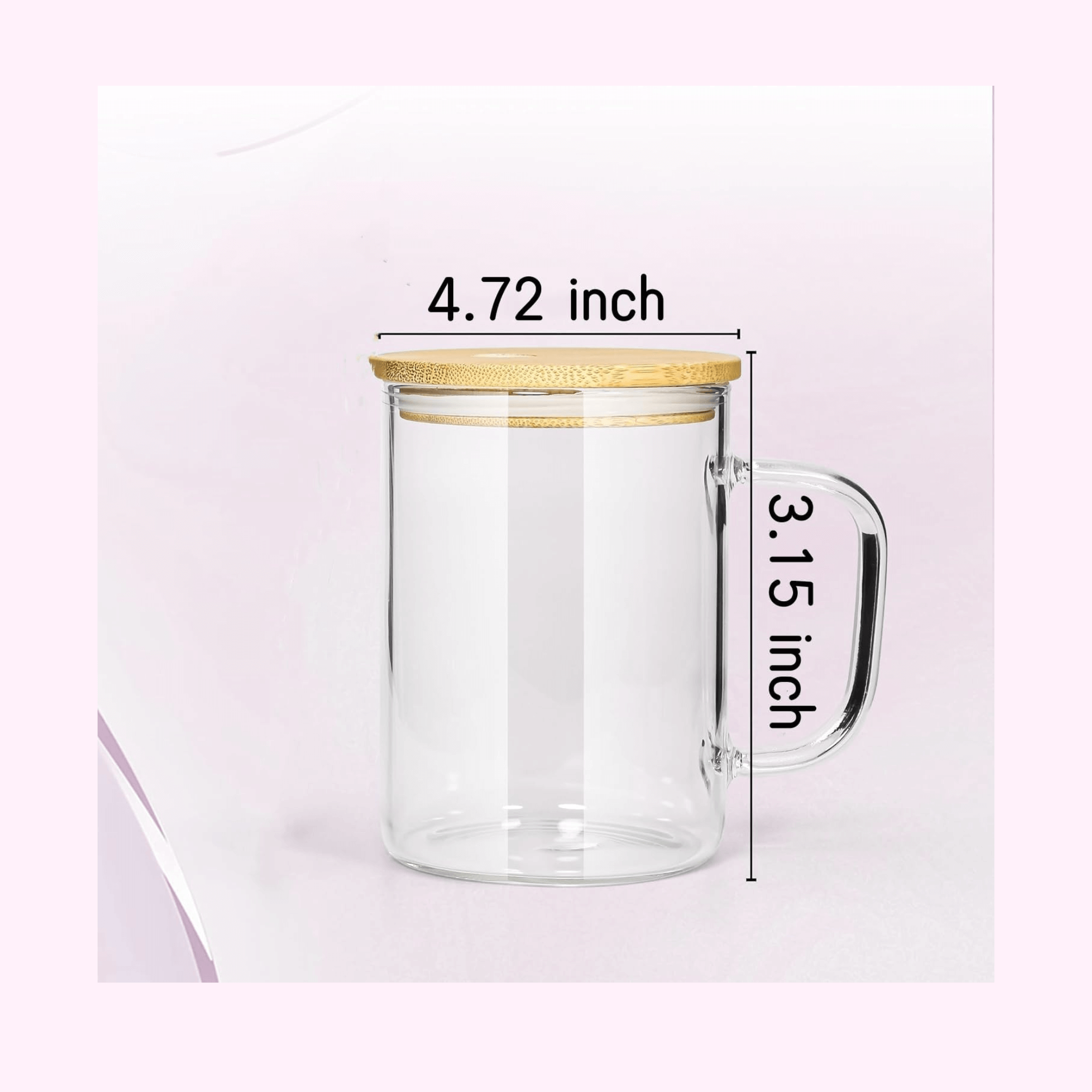 The Rock - 17oz Glass Mug With Bamboo Lid featuring unique artwork, perfect for personal style and expression.