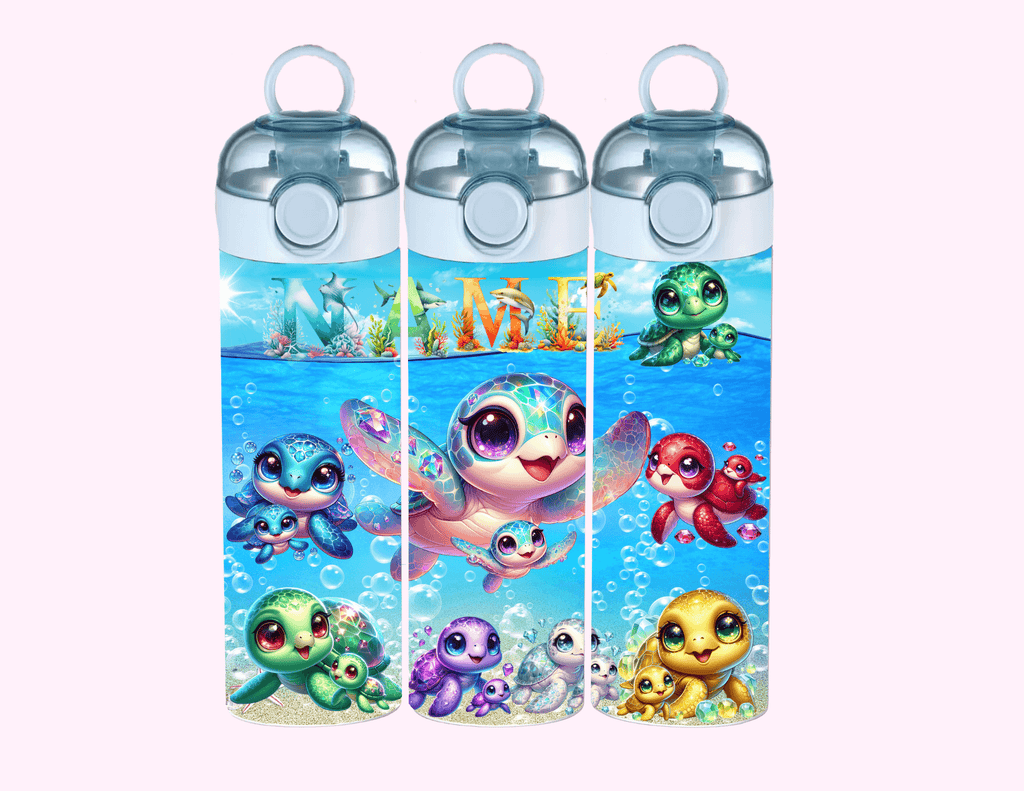 Sparkle Turtle - Kids Tumbler featuring unique artwork, perfect for personal style and expression.
