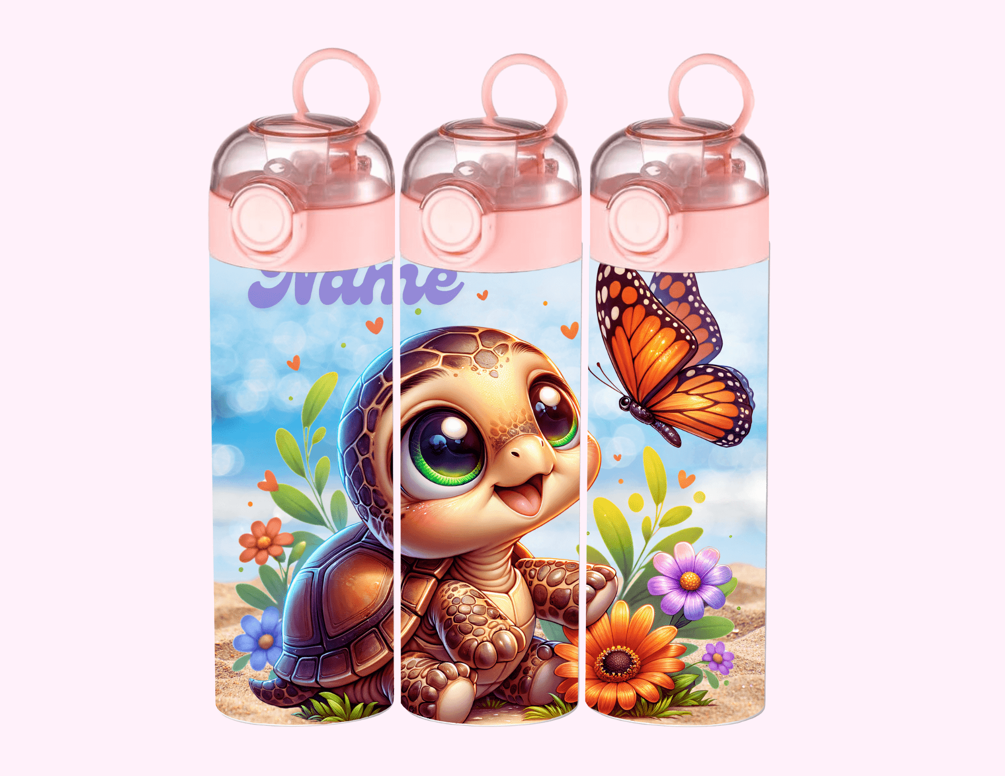 Cute Turtle - Kids Tumbler featuring unique artwork, perfect for personal style and expression.