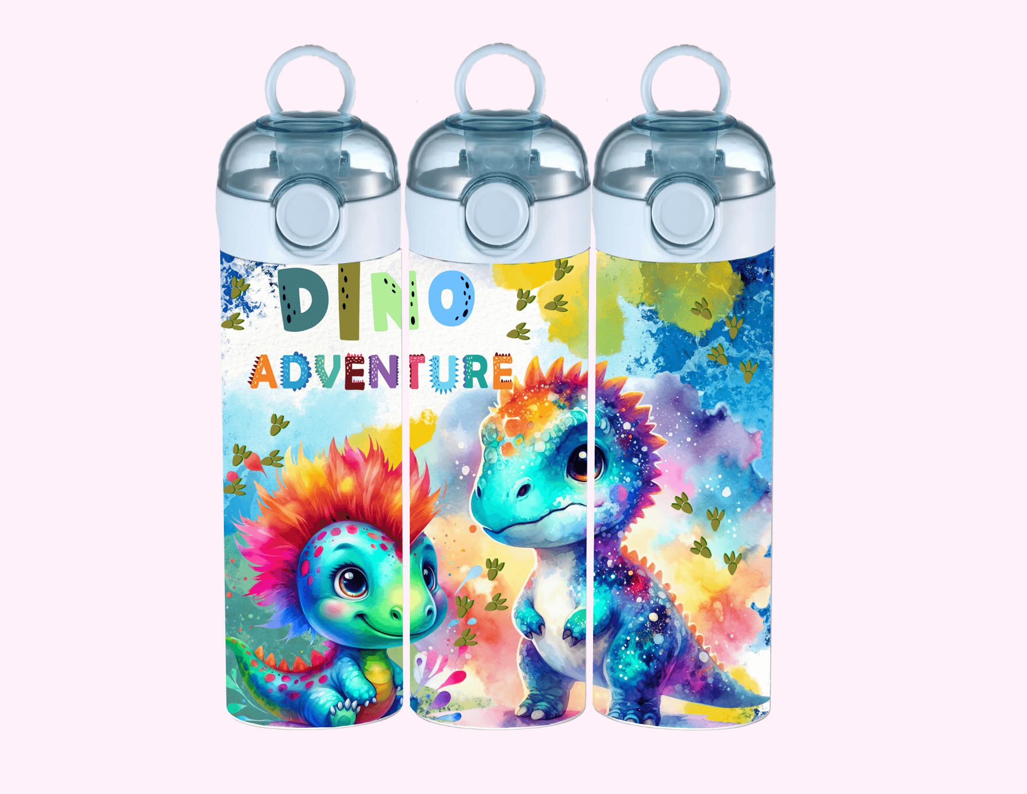 Dino Adventure - Kids Tumbler featuring unique artwork, perfect for personal style and expression.