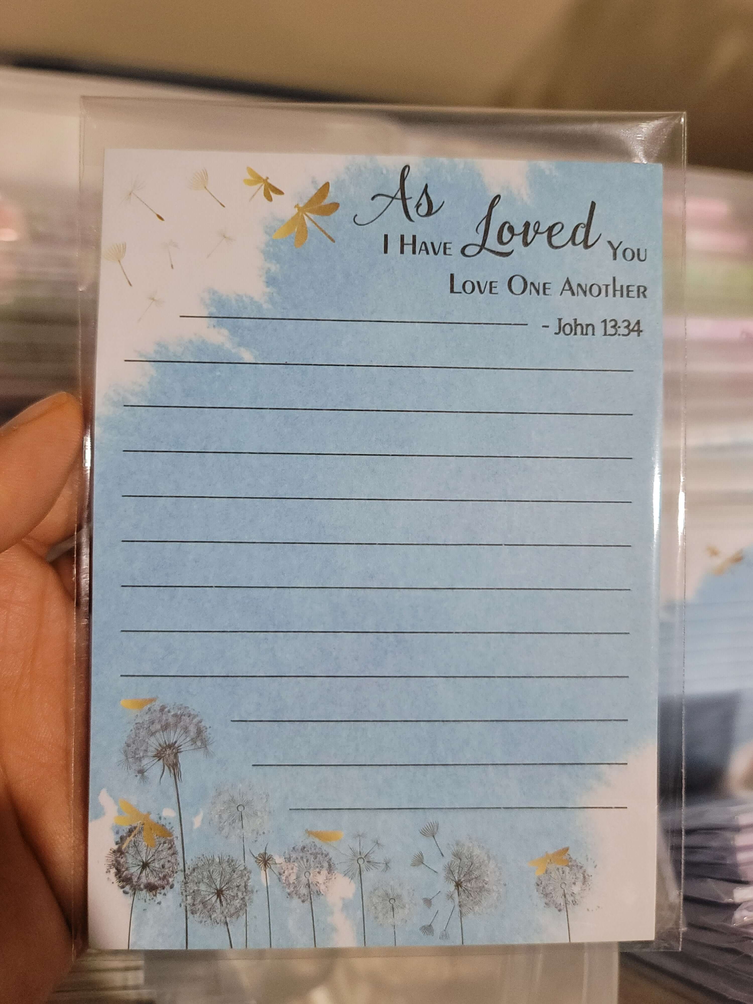 Notepad with a meaningful spiritual quote promoting mindfulness and reflection