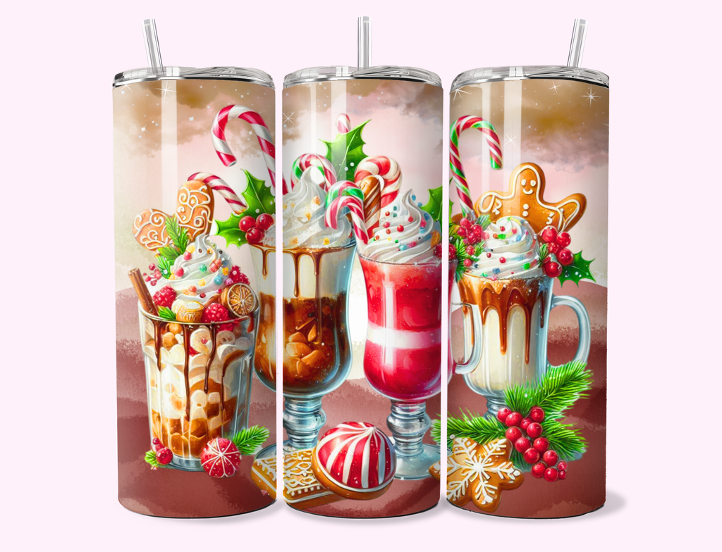 Hot Coco With Candy Cane - 20oz Tumbler