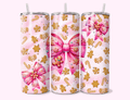 Gingerbread Cookie Pink Bow - 20oz Tumbler featuring unique artwork, perfect for personal style and expression.