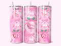 Pink christmas ornament 20 oz tumbler with unique artwork