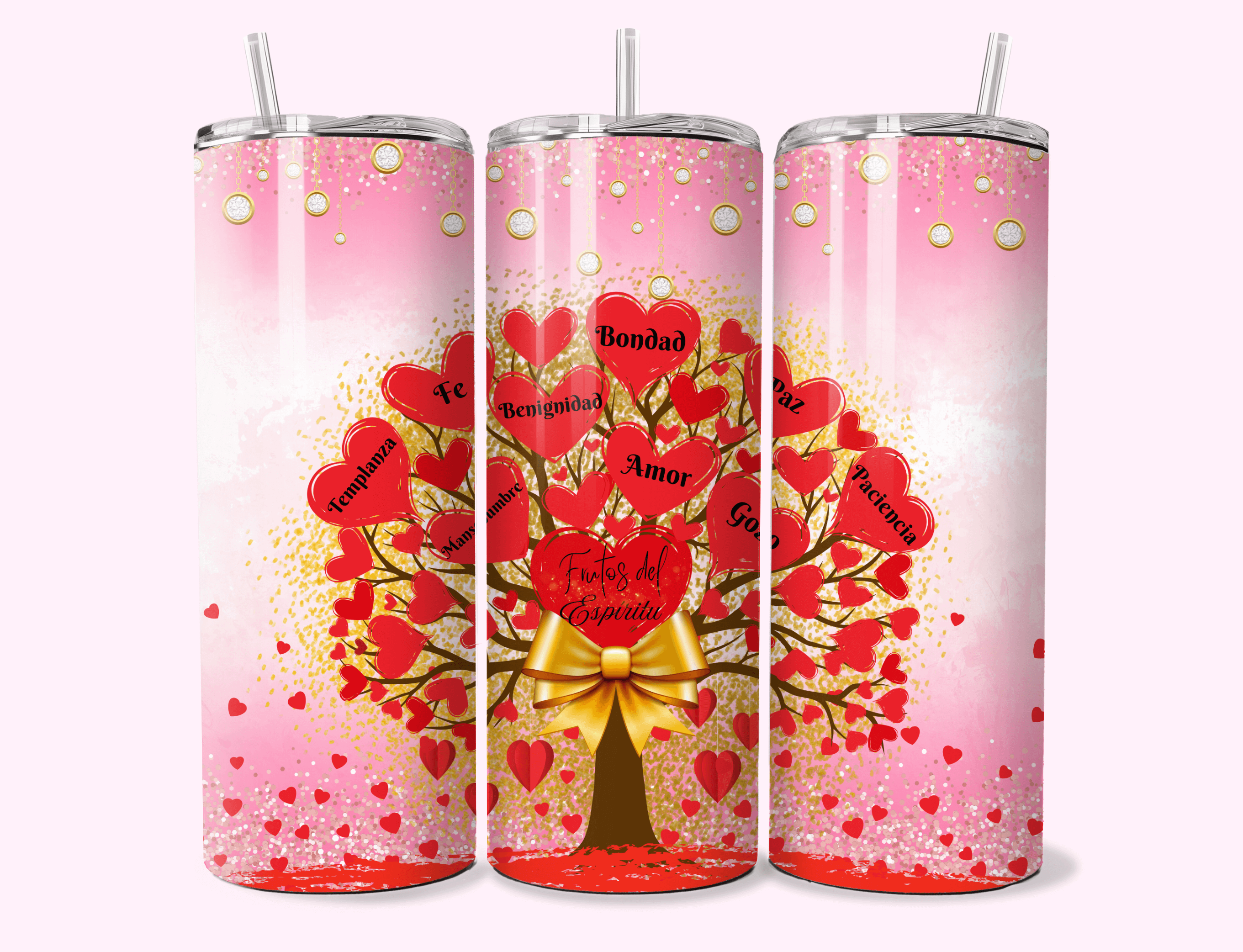 Frutos Del Espíritu - 20oz Tumbler featuring unique artwork, perfect for personal style and expression.