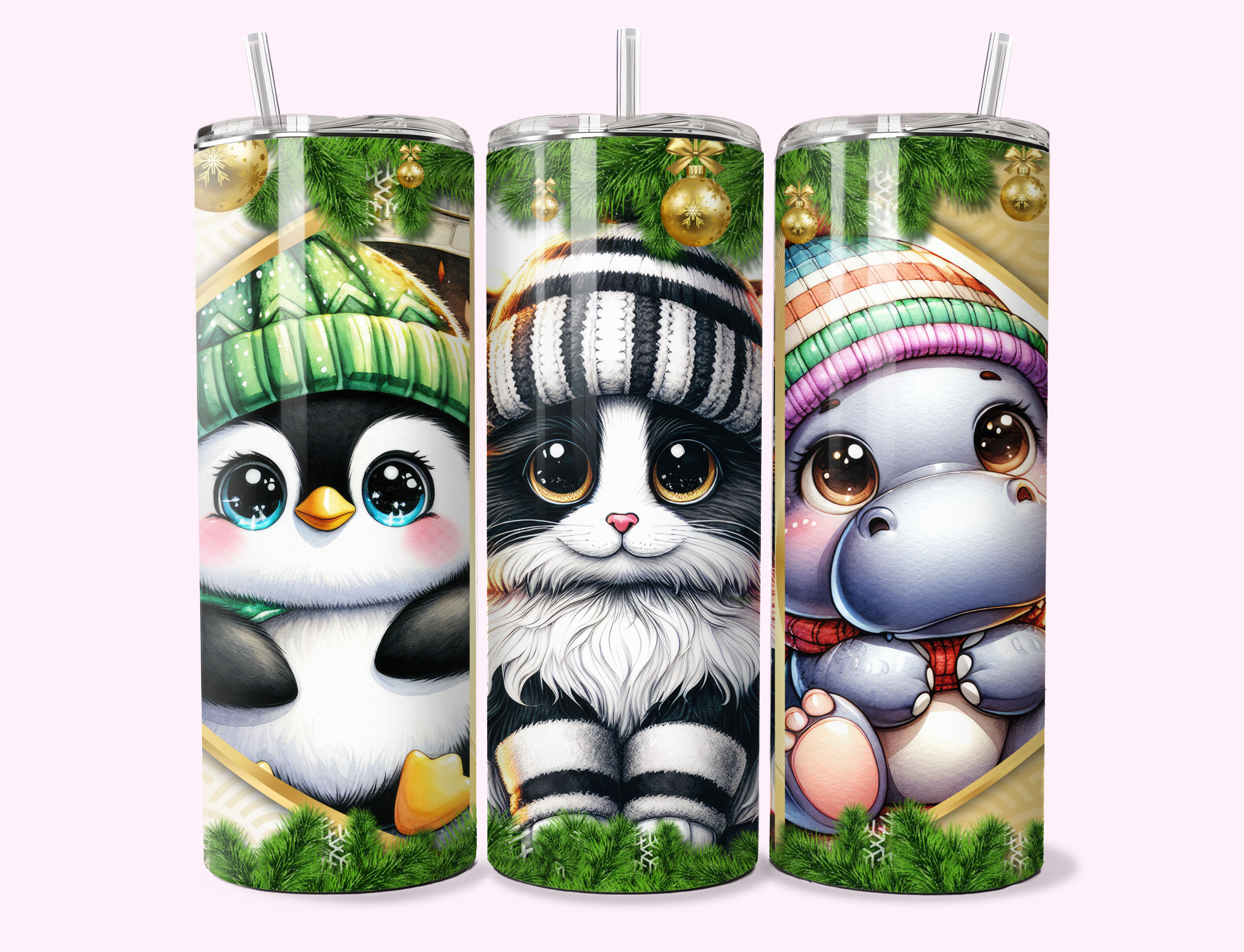 Festive Animals - 20oz Tumbler