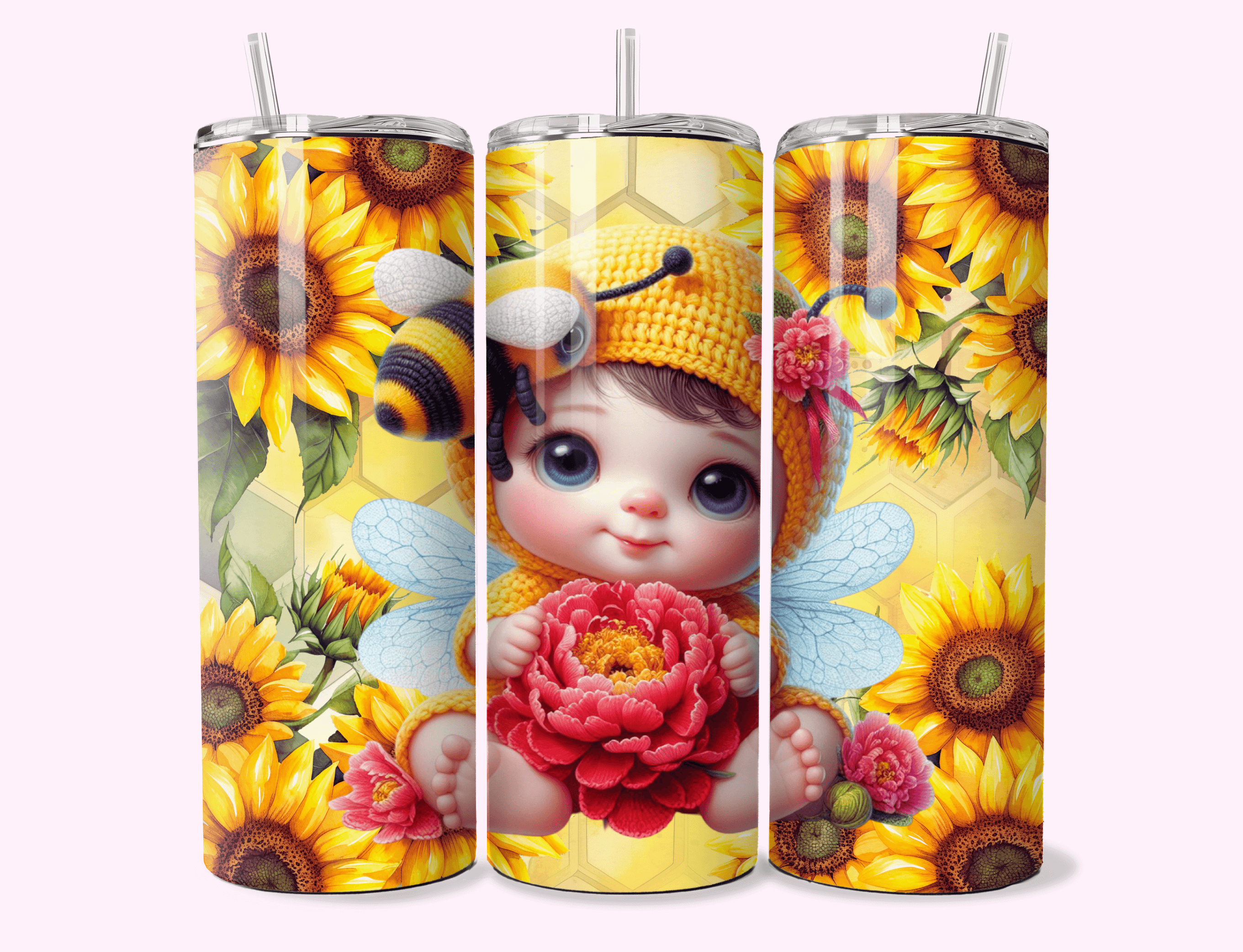 Bee - 20oz Tumbler featuring unique artwork, perfect for personal style and expression.