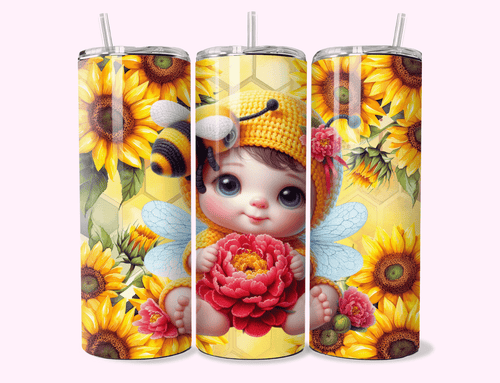 Bee - 20oz Tumbler featuring unique artwork, perfect for personal style and expression.