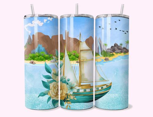 Boat - Tumbler featuring unique artwork, perfect for personal style and expression.