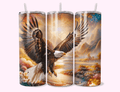 Double-walled stainless steel tumbler, designed for insulation to keep drinks hot or cold for longer periods.