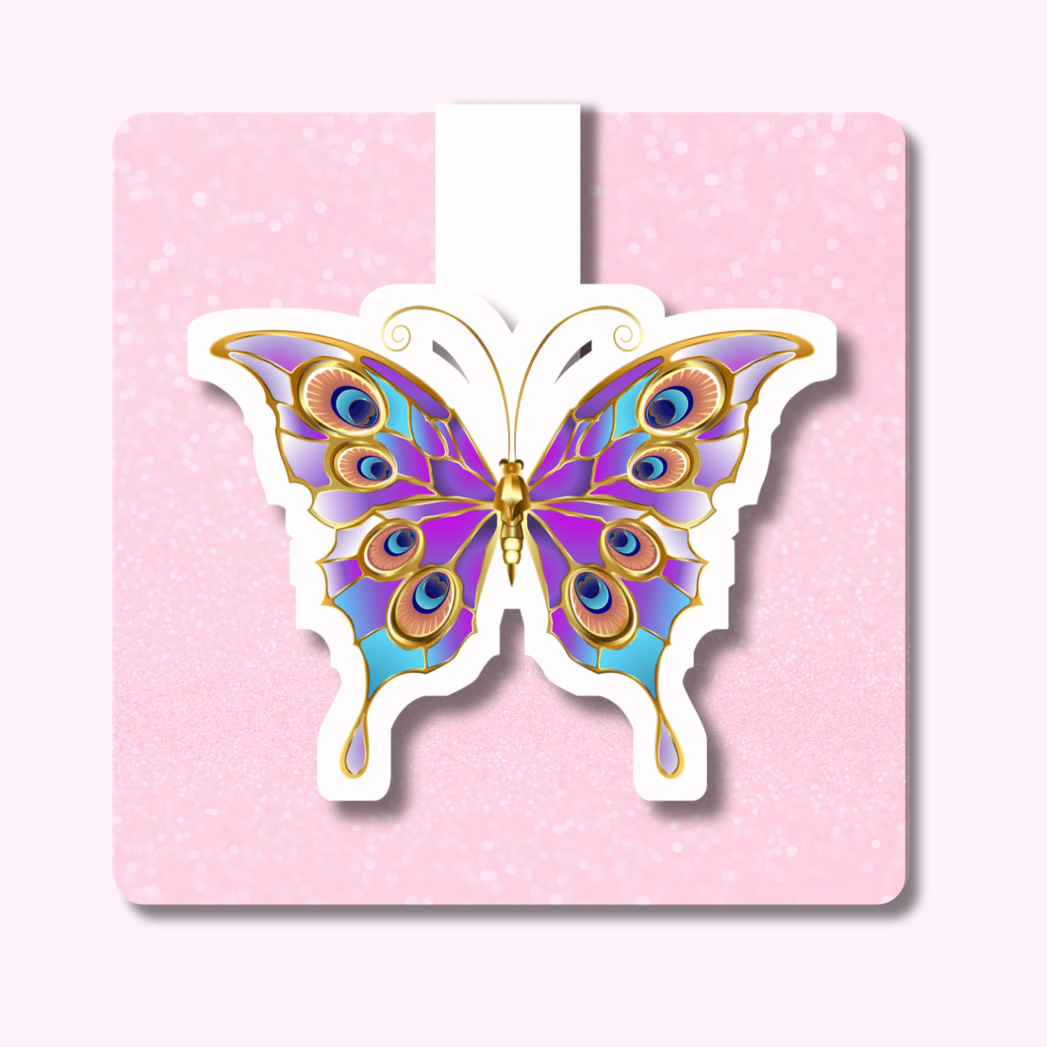 Purple Butterfly - Magnetic Bookmark featuring unique artwork, perfect for personal style and expression.