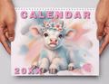Cute Animals Girl Calendar
