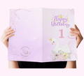 1St Birthday Baby Girl Greeting Cards #11 designed for various occasions, featuring unique artwork and messages.