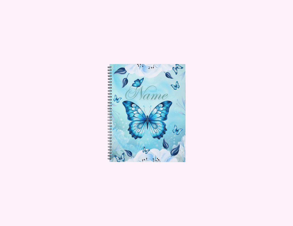 Blue Butterfly - Small Notebook With Bible Text (3"x 4") featuring unique artwork, perfect for personal style and expression.
