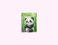 Panda In A Bamboo Forest - Small Sketchbook With Bible Text (3"x 4") featuring unique artwork, perfect for personal style and expression.