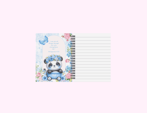 Blue Koala - Small Notebook With Bible Text (3"x 4") featuring unique artwork, perfect for personal style and expression.