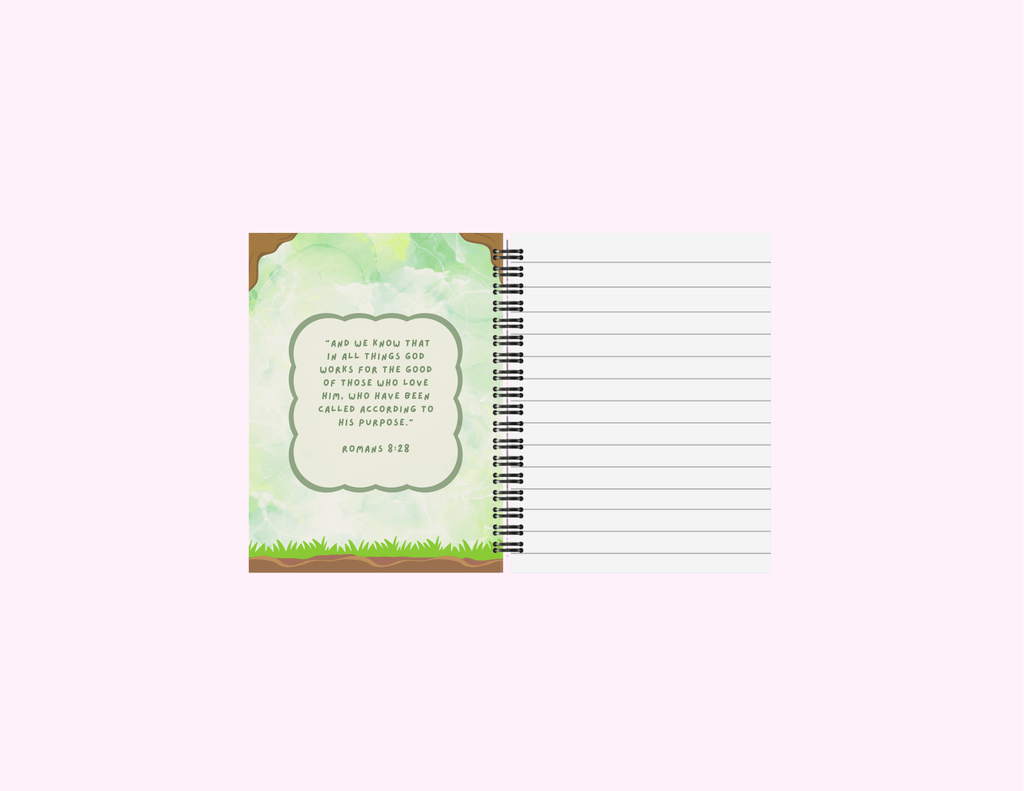 Dino - Small Notebook With Bible Text (3"x 4") featuring unique artwork, perfect for personal style and expression.
