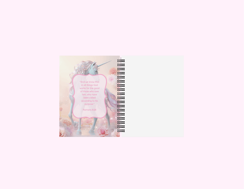 Sparkle Unicorn - Small Sketchbook With Bible Text (3"x 4") featuring unique artwork, perfect for personal style and expression.