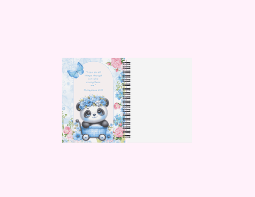 Blue Koala - Small Sketchbook With Bible Text (3"x 4") featuring unique artwork, perfect for personal style and expression.