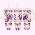 Dream Flower 40oz Tumbler featuring unique artwork, perfect for personal style and expression.