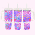 Sparkle 40oz Tumbler featuring unique artwork, perfect for personal style and expression.