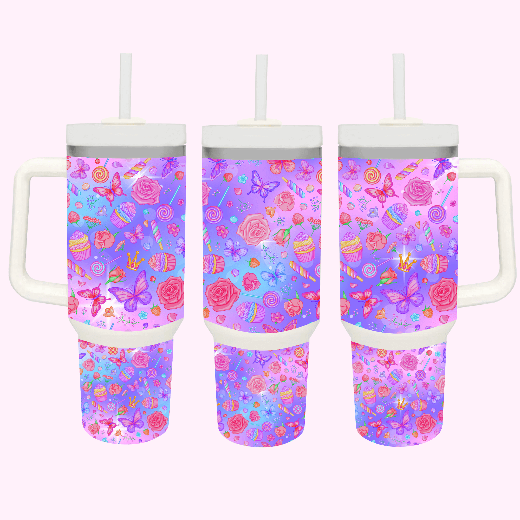 Sparkle 40oz Tumbler featuring unique artwork, perfect for personal style and expression.