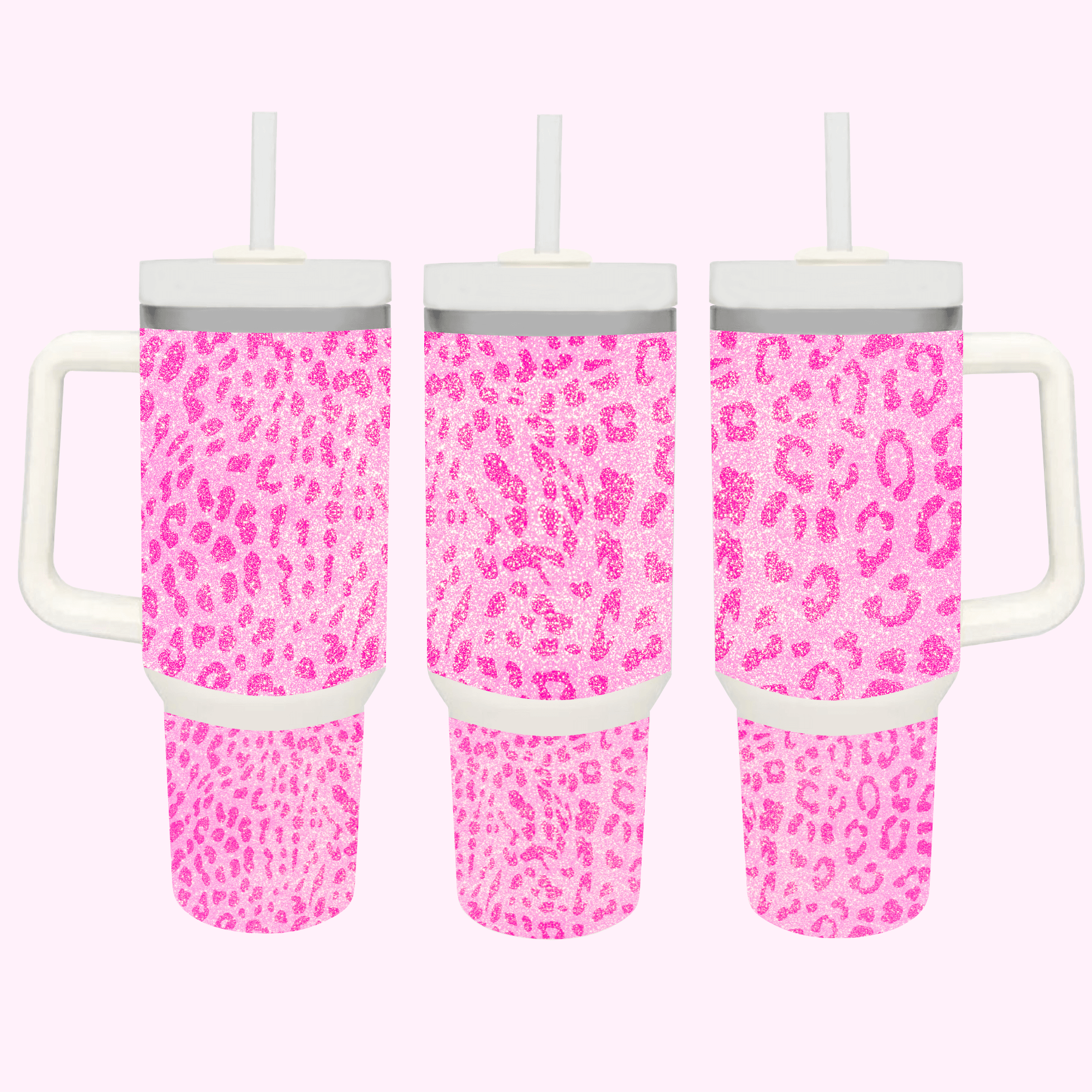 Sparkle Leopard 40oz Tumbler featuring unique artwork, perfect for personal style and expression.