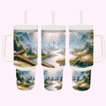 God Says You Are 40oz Tumbler featuring unique artwork, perfect for personal style and expression.