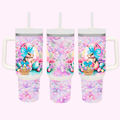 Easter Bunny 40oz Tumbler featuring unique artwork, perfect for personal style and expression.