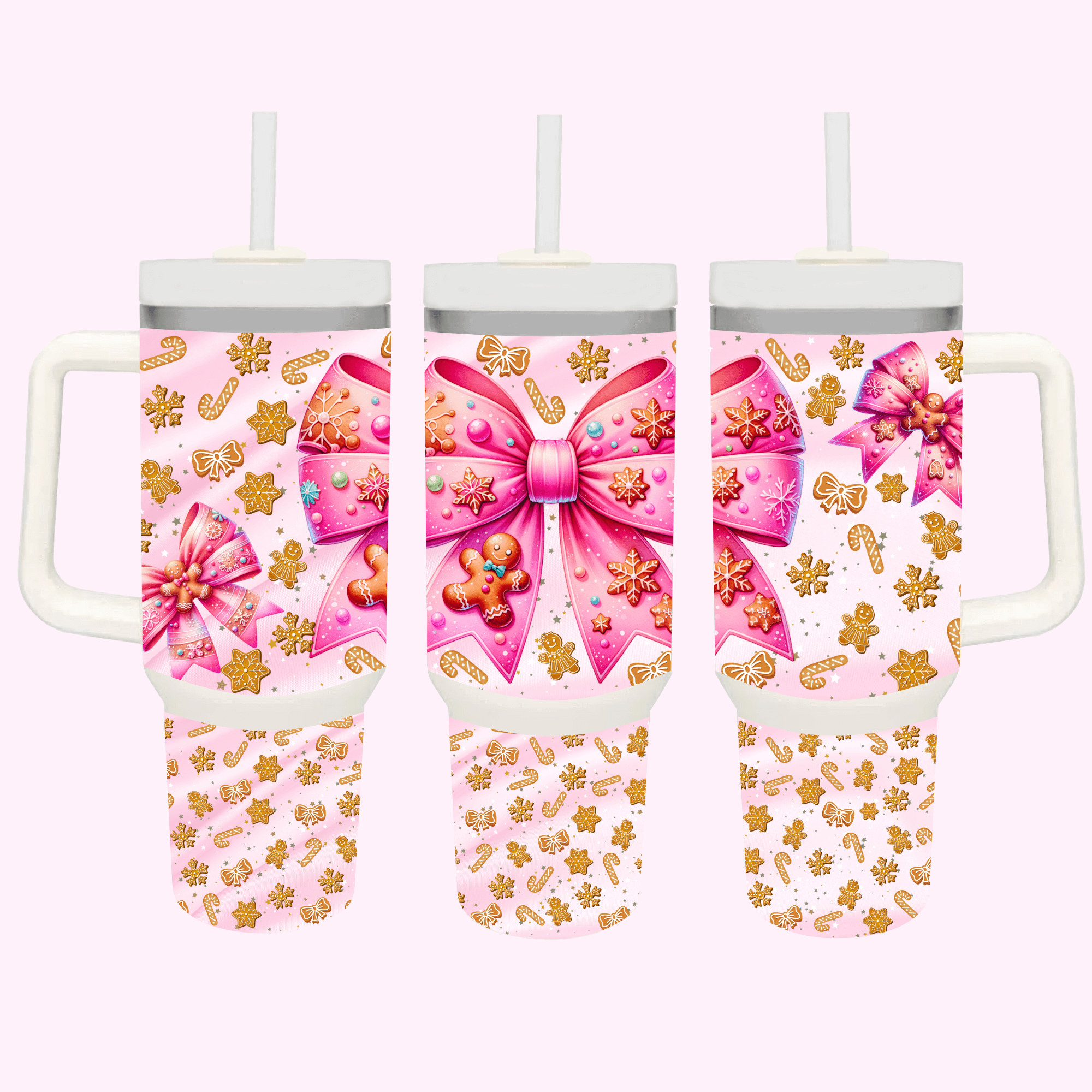 Girly Winter Collection 40oz Tumbler featuring unique artwork, perfect for personal style and expression.