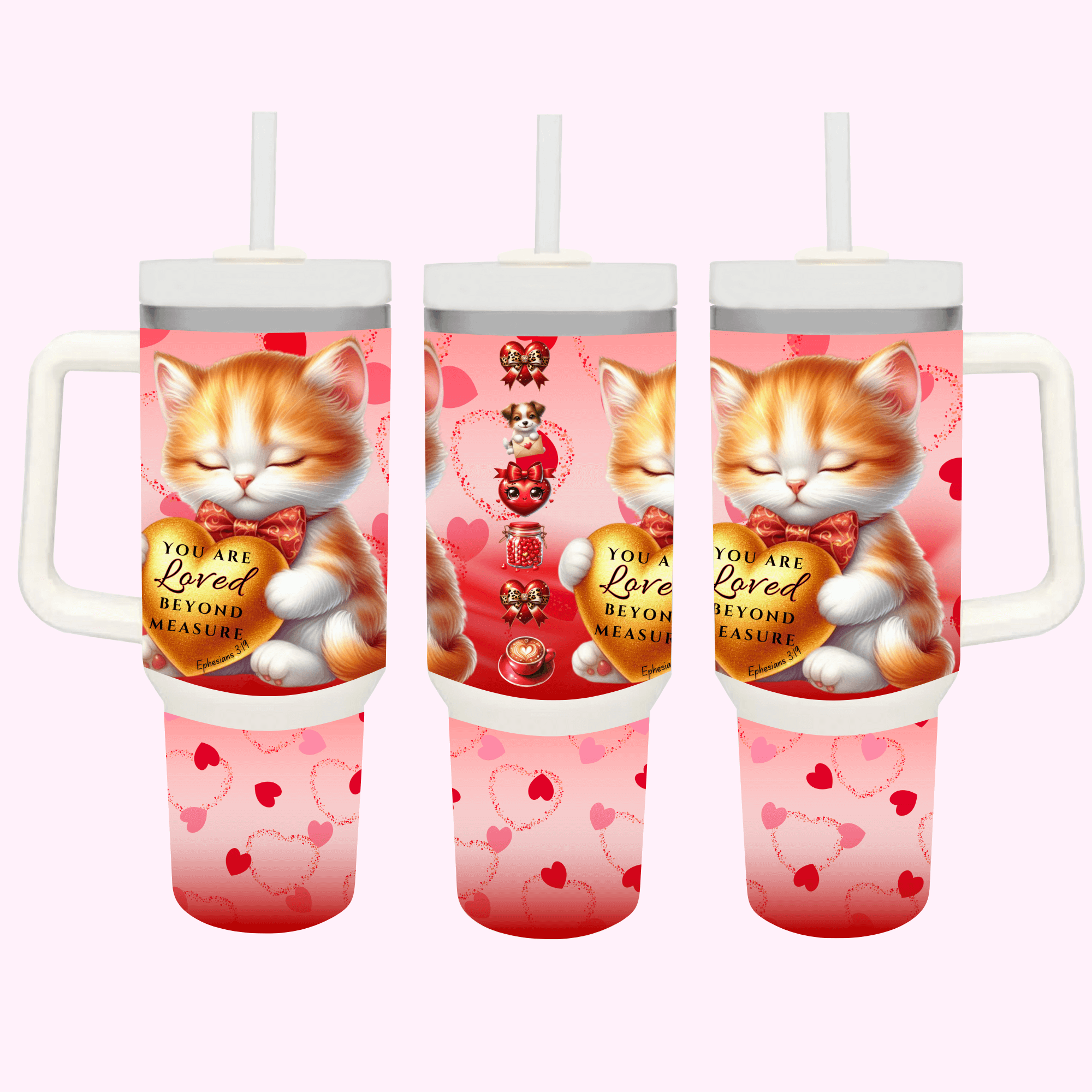 Love and Friendship Collection 40oz Tumbler featuring unique artwork, perfect for personal style and expression.