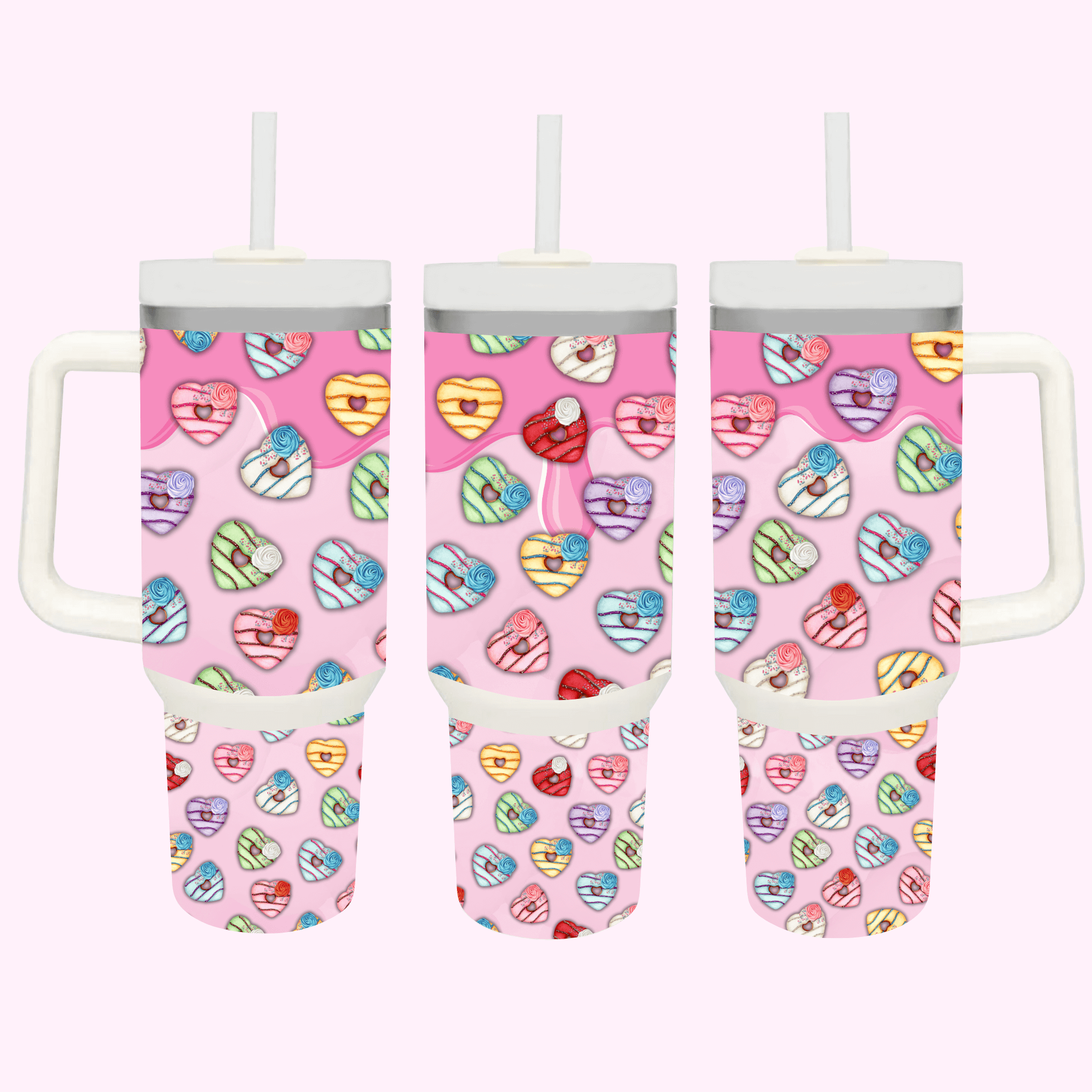 Love and Friendship Collection 40oz Tumbler featuring unique artwork, perfect for personal style and expression.