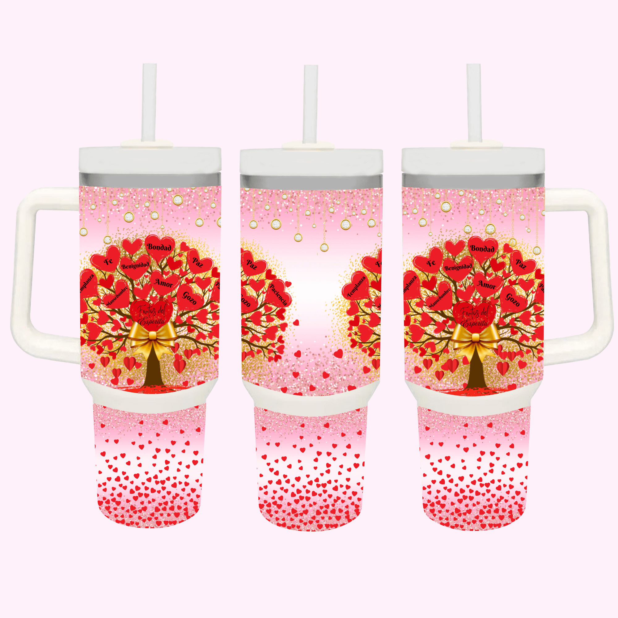 Love and Friendship Collection 40oz Tumbler featuring unique artwork, perfect for personal style and expression.