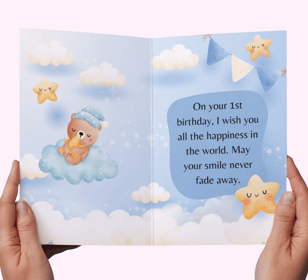 1St Birthday Baby Boy Greeting Cards #21 designed for various occasions, featuring unique artwork and messages.