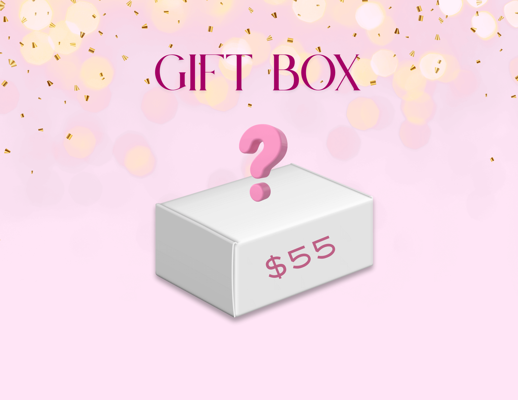 Mystery gift box with a surprise selection of items, perfect for gifting or treating yourself.