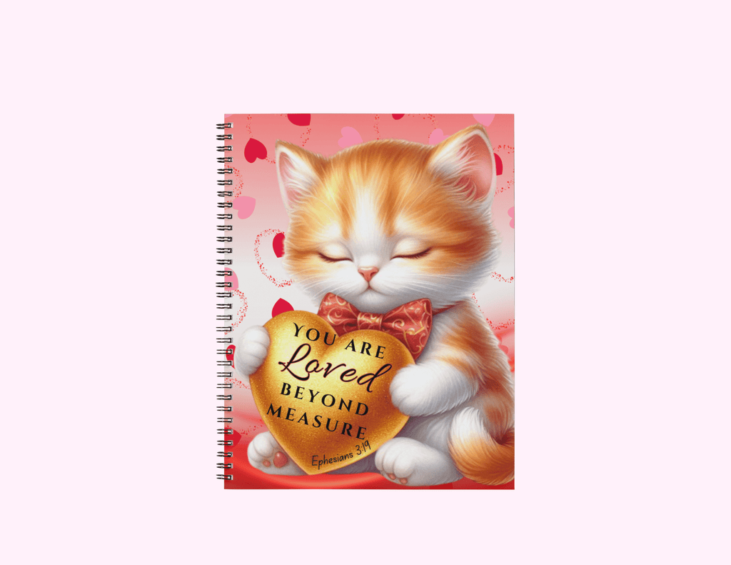 You Are Loved - Medium Notebook With Bible Text (5"x 7") featuring unique artwork, perfect for personal style and expression.