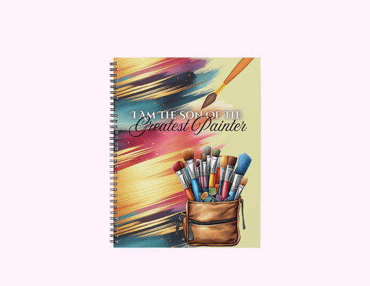 Greatest Painter - Medium Notebook With Bible Text (5"x 7") featuring unique artwork, perfect for personal style and expression.