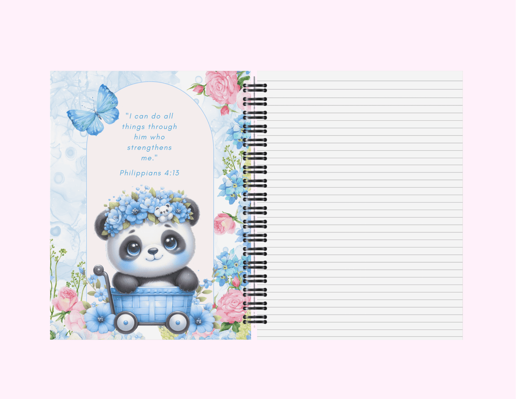Blue Koala - Medium Notebook With Bible Text (5"x 7") featuring unique artwork, perfect for personal style and expression.
