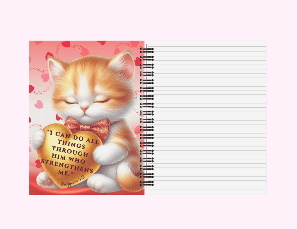 You Are Loved - Medium Notebook With Bible Text (5"x 7") featuring unique artwork, perfect for personal style and expression.