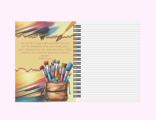 Greatest Painter - Medium Notebook With Bible Text (5"x 7") featuring unique artwork, perfect for personal style and expression.