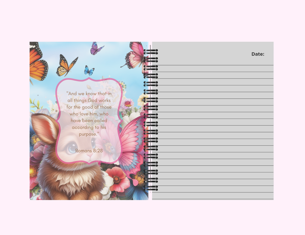 Cuaderno (Diario) con texto bíblico