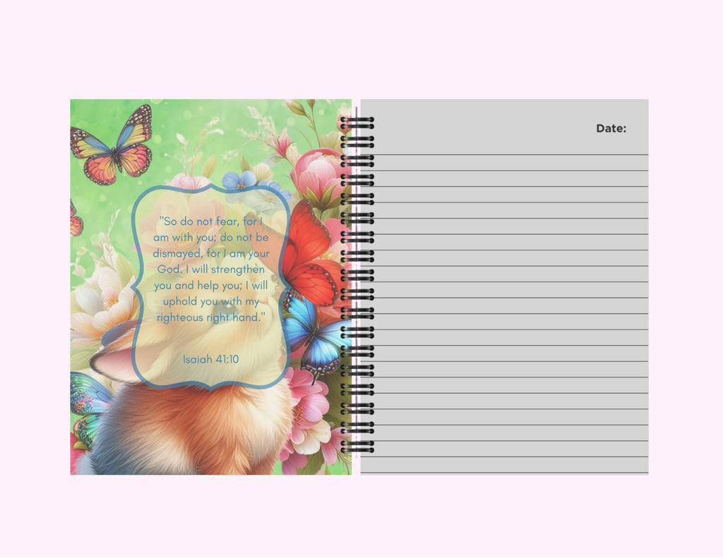 Cuaderno (Diario) con texto bíblico