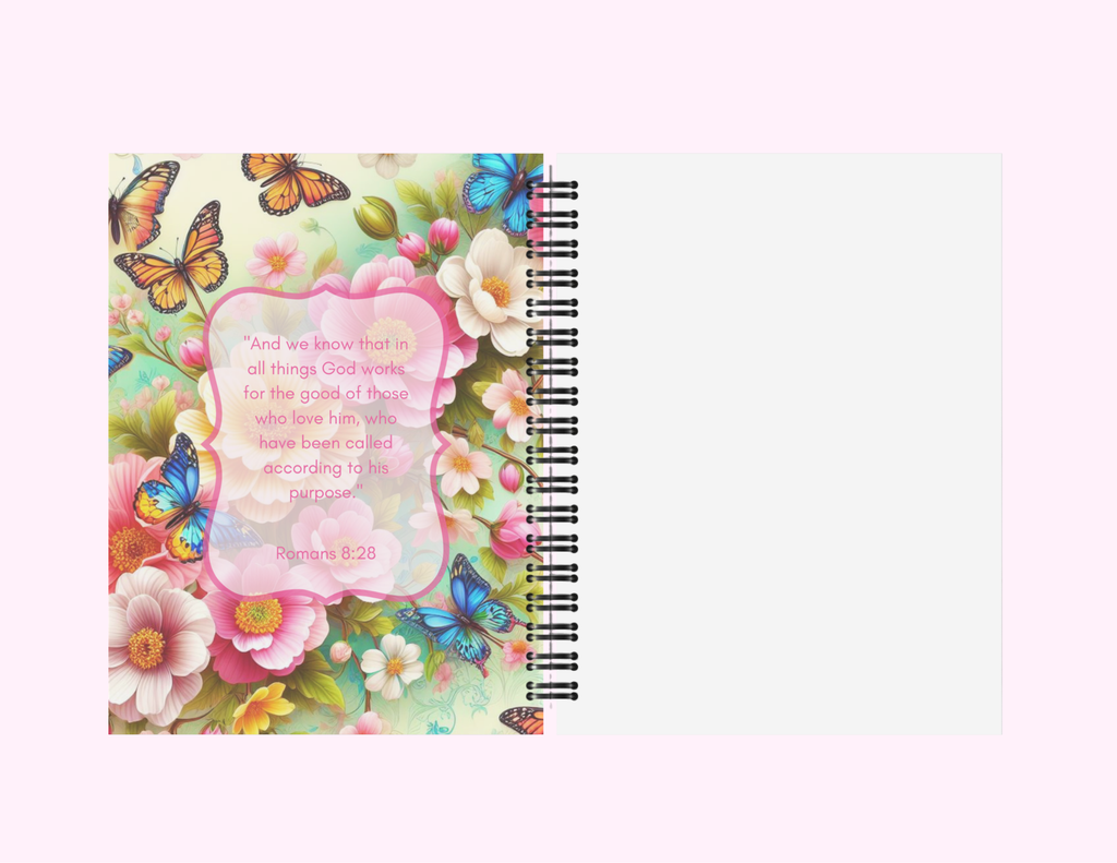 Spring Bunny - Medium Sketchbook With Bible Text (5.5"x 8.5")